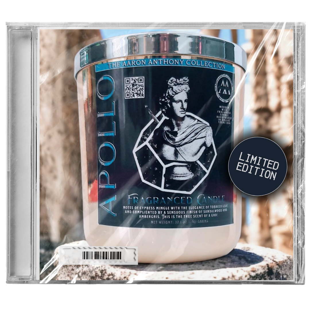 "Apollo" 13oz Candle With Wooden Wick Candle (13oz) The Aaron Anthony Collection