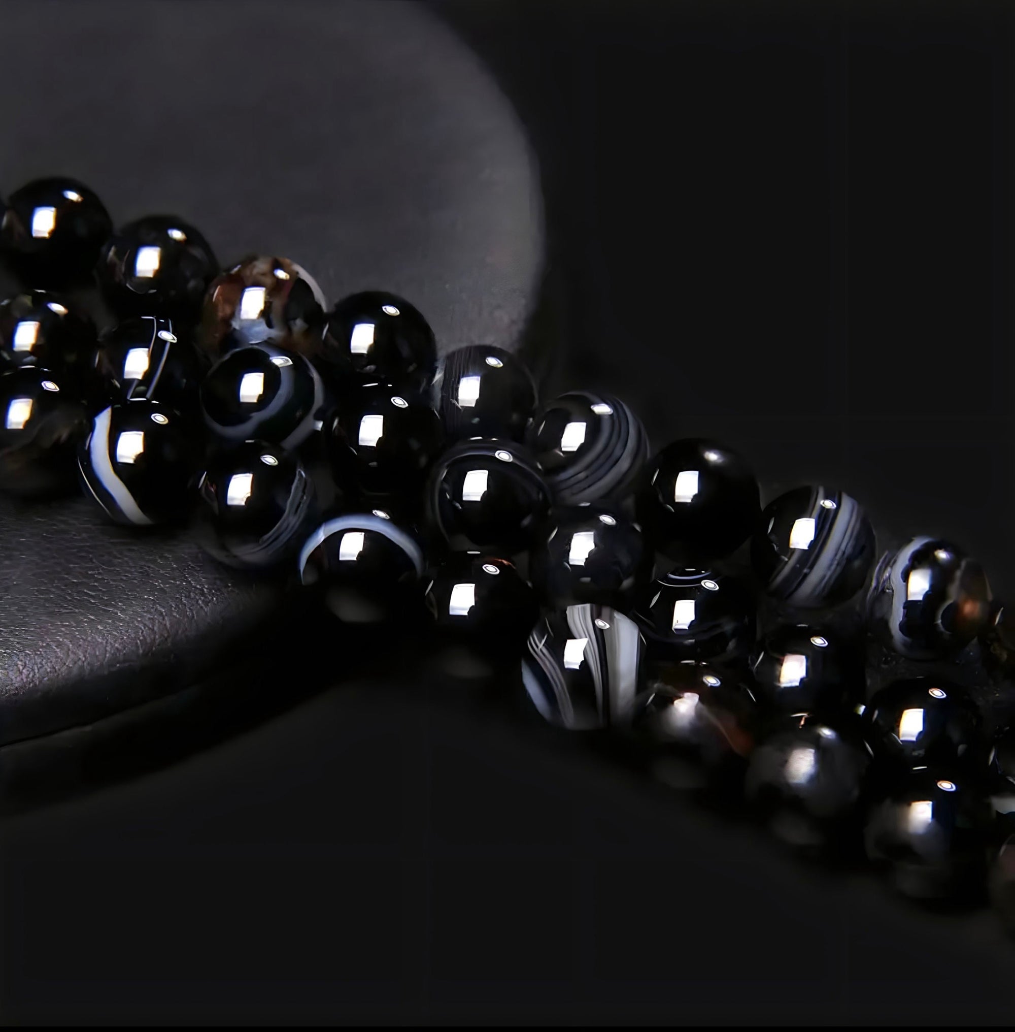 “Black Onyx” Beaded Bracelet Bracelet The Aaron Anthony Collection