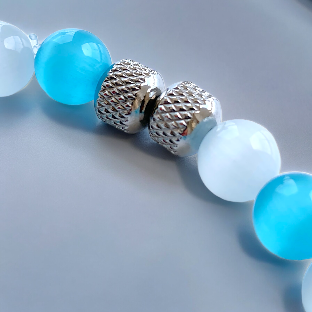 “Blue Halo” Beaded Bracelet Bracelet The Aaron Anthony Collection