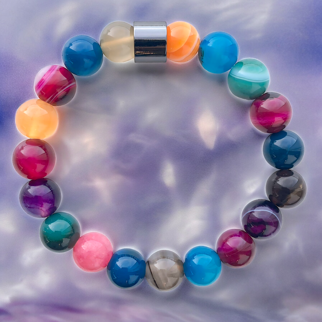 “Mooncloud” Beaded Bracelet X-Small (6-6.5 inch) / Transparent/Clear Bracelet The Aaron Anthony Collection