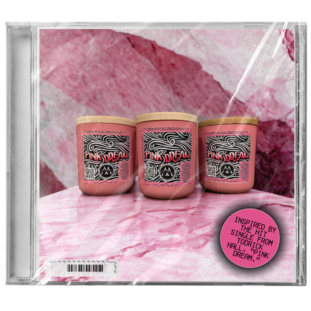 “Pink Dream" 13oz Candle With Wooden Wick Candle (13oz) The Aaron Anthony Collection