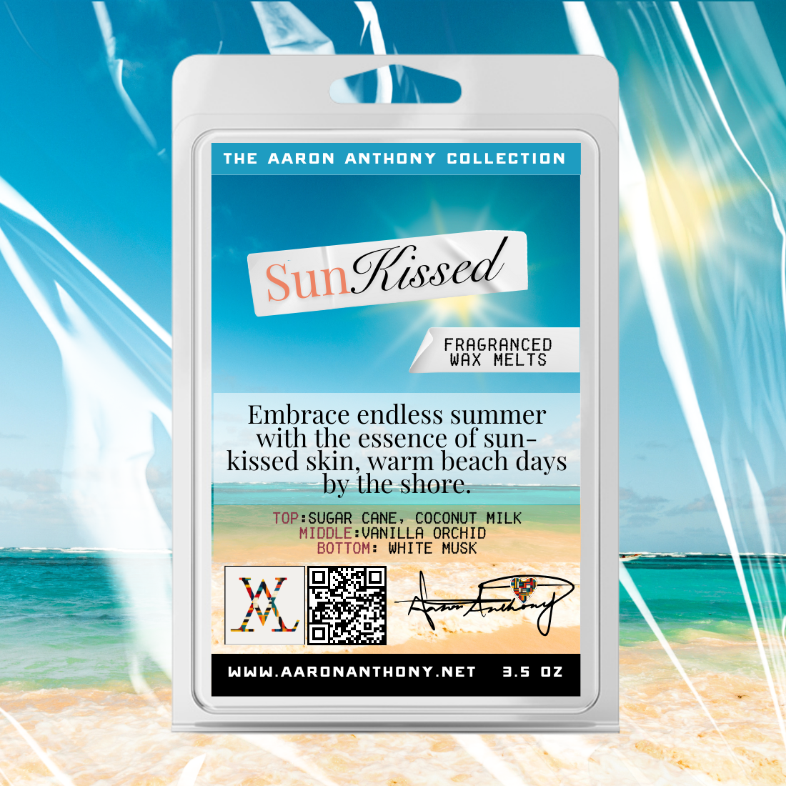 "Sunkissed" Wax Melts Wax Melt The Aaron Anthony Collection